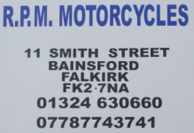 motorcycle servicing workshop sign